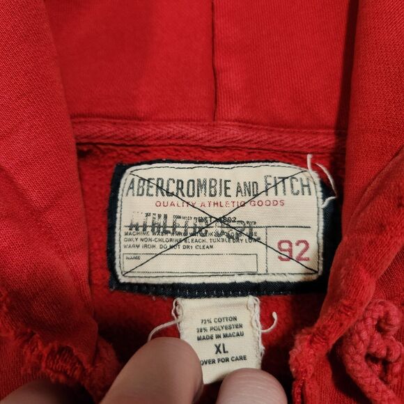 VTG Abercrombie & Fitch A&F Mens XL Full Zip Heavyweight Hoodie Sweatshirt - Picture 7 of 13